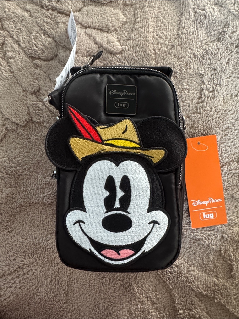 Disney Parks x Lug Black Mickey Mouse Crossbody Bag